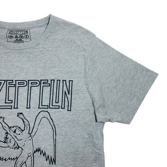 LED ZEPPELIN  logo band T-shirt  color grey  men t-shirt size medium - Picture 10 of 10